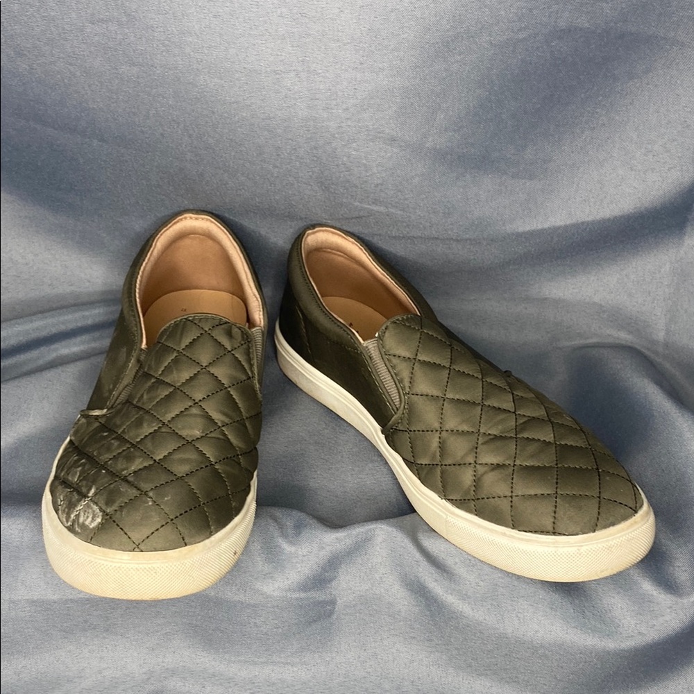 A New Day Quilted Slip-On Sneakers - Olive Green